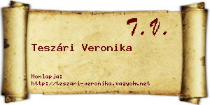 Teszári Veronika névjegykártya
