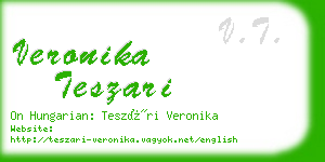 veronika teszari business card